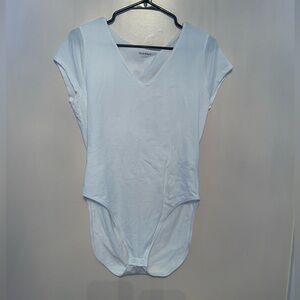 Old Navy Women's White V-Neck Bodysuit